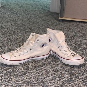Women’s All white Converse high tops